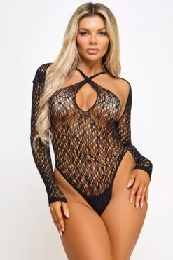 Monique Crisscross Keyhole Neckline Bodysuit