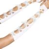 LEG AVENUE Opaque Net Butterfly Cut Out Arm Warmers -Strippers Heels Store Opaque Net Butterfly Cut Out Arm Warmers Gloves Leg Avenue White SEXYSHOES COM