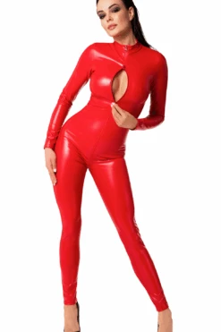 Noir Handmade Orgia Red Power Wetlook Catsuit