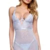 Paradise Bloom Chemise 2pc Set -Strippers Heels Store Paradise Bloom Chemise 2pc Set Chemises Roma Confidential Blue SEXYSHOES COM