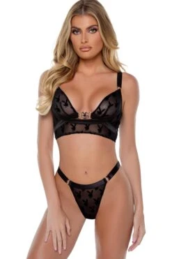 Playboy Bunny Charm Bralette 2pc Set