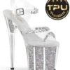 Pleaser FLAMINGO-808PREM-STN Sandal -Strippers Heels Store Pleaser FLAMINGO 808PREM STN Sandal Sandals Pleaser Clear SEXYSHOES COM 46cab40e