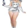 LEG AVENUE Plus Size 2 Piece Cosmic Cutie Metallic Lame Bodysuit & Fingerless Gloves -Strippers Heels Store Plus Size 2 Piece Cosmic Cutie Metallic Lame Bodysuit Fingerless Gloves Space Costumes Leg Avenue Silver SEXYSHOES COM