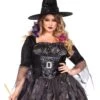 LEG AVENUE Plus Size Black Magic Mistress Costume