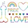 LEG AVENUE Pride Adhesive Body Jewels Stickers -Strippers Heels Store Pride Adhesive Body Jewels Stickers Body Jewelry Leg Avenue Multi SEXYSHOES COM
