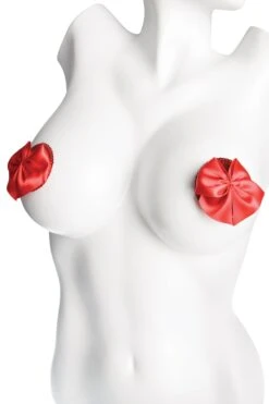 Coquette Red Sequin Pasties With Satin Bow
