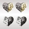 Reversible Sequin Hearts -Strippers Heels Store Reversible Sequin Hearts Pasties Peekaboo Pasties Gold SEXYSHOES COM