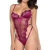 Rose Bloom Teddy -Strippers Heels Store Rose Bloom Teddy Teddies Roma Confidential Burgundy SEXYSHOES COM