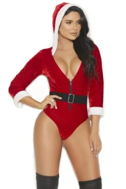 Santa'S Tease Velvet Hooded Teddy