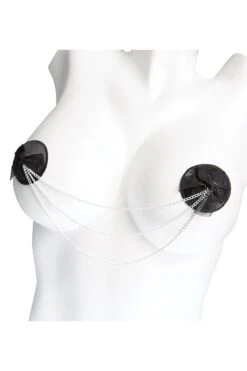 Coquette Satin Pasties With Connecting Chains