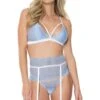 Coquette Scallop Lace Mesh Bralette Set -Strippers Heels Store Scallop Lace Mesh Bralette Set Lingerie Sets Coquette Blue SEXYSHOES COM
