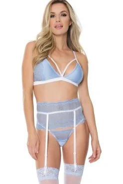 Coquette Scallop Lace Mesh Bralette Set