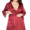 Coquette Soft Stretch Satin Robe | Plus Size