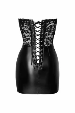 Noir Handmade Solace Lace Up Corset Mini Dress -Strippers Heels Store Solace Lace Up Corset Mini Dress Edgy Dresses Noir Handmade SEXYSHOES COM 5
