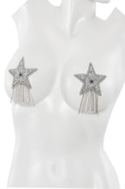 Coquette Sparkle Flat Pasties With Chain Tassels