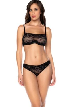 Square Neck Lace Top Set With Matching Bottom