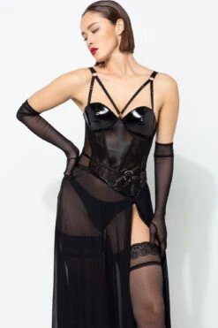 TIGRESSE Mesh Dress -Strippers Heels Store TIGRESSE MESH ROBE Edgy Dresses PATRICE CATANZARO SEXYSHOES COM 4