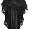 Tapered Black Velvet & Lace Capelet -Strippers Heels Store Tapered Black Velvet Lace Capelet Cape Bolero Daisy Corsets Red SEXYSHOES COM