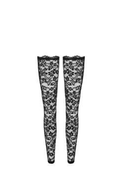 Noir Handmade Thigh High Lace Stockings -Strippers Heels Store Thigh High Lace Stockings Fetish Leggings Noir Handmade SEXYSHOES COM 4