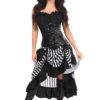 Top Drawer 4 PC Black/White Premium Pirate Corset Costume -Strippers Heels Store Top Drawer 4 PC BlackWhite Premium Pirate Corset Costume Pirate Costumes Daisy Corsets SEXYSHOES COM