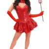 Top Drawer 5 PC Sequin Devil Corset Costume