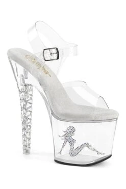 PLEASER UNICORN-708TGRS Clear Vinyl Sandal