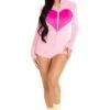 LEG AVENUE Ultra Soft Sweetheart Bear Velvet Plush Romper -Strippers Heels Store Ultra Soft Sweetheart Bear Velvet Plush Romper Animal Costumes Leg Avenue Pink SEXYSHOES COM
