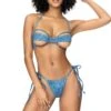 Underwired Two Piece Swimsuit With Underboob Cut-Out Design -Strippers Heels Store Underwired Two Piece Swimsuit with Underboob Cut Out Design Two Piece Swim Mapale Blue SEXYSHOES COM
