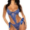 Unlined Underwire Teddy With Functional Side Ties And Open Gusset | Blue 1 Unlined Underwire Teddy With Functional Side Ties And Open Gusset | Blue -Strippers Heels Store Unlined Underwire Teddy with Functional Side Ties and Open Gusset Blue Teddies Oh La La Cheri Blue SEXYSHOES COM