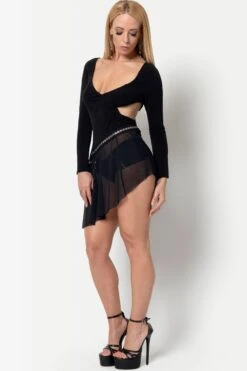 MONACO Long Sleeve Lycra Dress -Strippers Heels Store UntitledCatalog0720