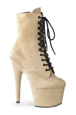 PLEASER ADORE-1020FS Platform Ankle Boot | Nude Faux Leather
