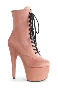 PLEASER ADORE-1020FS Platform Ankle Boot | Pink Faux Leather