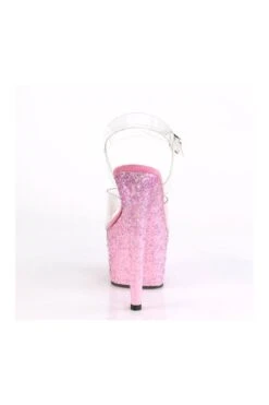 PLEASER ADORE-708CF Exotic Sandal | Clear Vinyl -Strippers Heels Store adore 708cf stripper sandal clear vinyl sandals pleaser sexyshoescom 4