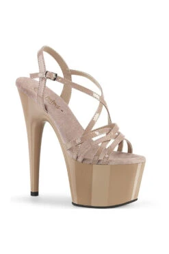 PLEASER ADORE-713 Exotic Sandal | Nude Patent