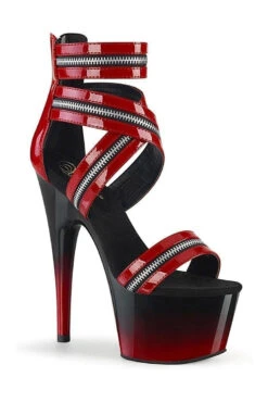PLEASER ADORE-766 Exotic Sandal | Red Patent