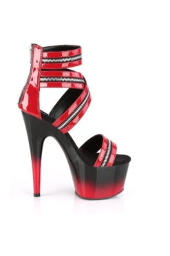 PLEASER ADORE-766 Exotic Sandal | Red Patent -Strippers Heels Store adore 766 stripper sandal red patent sandals pleaser sexyshoescom 5