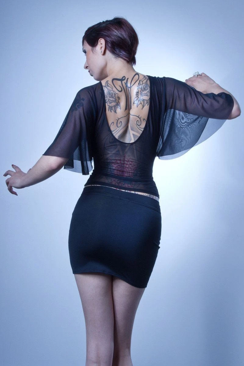 Aloha Edgy Skirt | Black Lycra 4 Aloha Edgy Skirt | Black Lycra - Image 2