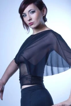 Aloha Sexy Top | Black Lycra -Strippers Heels Store aloha sexy top black lycra fetish tops les ptites folies sexyshoescom 3