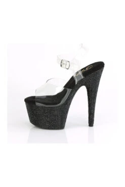 PLEASER BEJEWELED-708DM Sandal | Clear Vinyl -Strippers Heels Store bejeweled 708dm sandal clear vinyl sandals pleaser sexyshoescom 3