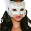 Brocade Mask -Strippers Heels Store brocade mask costume headwear shirley of hollywood white sexyshoescom