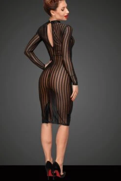 Noir Handmade Classic Dress Made Of Elastic Tulle -Strippers Heels Store classic dress made of elastic tulle fetish dresses noir handmade sexyshoescom 4