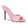 PLEASER CLASSIQUE-01 Slide | Pink Faux Leather -Strippers Heels Store classique 01 slide pink faux leather slides pleaser pink sexyshoescom
