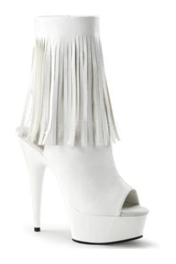 PLEASER DELIGHT-1019 Platform Boot | White Faux Leather