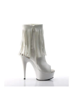 PLEASER DELIGHT-1019 Platform Boot | White Faux Leather -Strippers Heels Store delight 1019 platform boot white faux leather ankle boots pleaser sexyshoescom 5