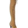 PLEASER DELIGHT-3000TL Exotic Boot | Tan Faux Leather -Strippers Heels Store delight 3000tl stripper boot tan faux leather thigh boots pleaser sexyshoescom