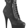 PLEASER DELIGHT-600-05 Exotic Boot | Black Faux Leather -Strippers Heels Store delight 600 05 stripper boot black faux leather ankle boots pleaser sexyshoescom