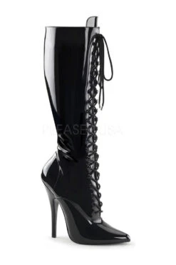 DOMINA-2020 Knee Boot | Black Patent