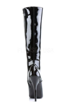DOMINA-2020 Knee Boot | Black Patent -Strippers Heels Store domina 2020 knee boot black patent knee boots devious sexyshoescom 4