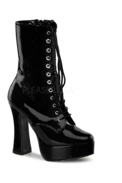PLEASER ELECTRA-1020 Platform Boot | Black Patent
