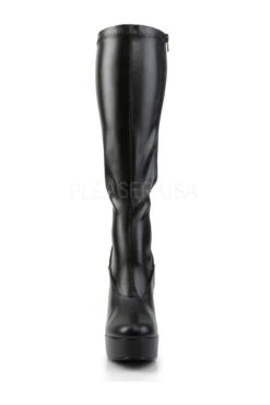 Strippers Heels Store -Strippers Heels Store electra 2000z platform boot black faux leather knee boots pleaser sexyshoescom 2